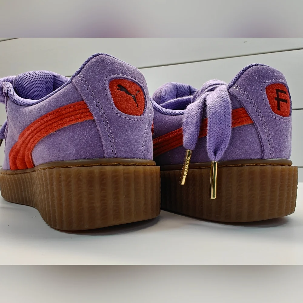 Puma Fenty Creeper Phatty Lavender Red Purple Suede Casual Sneakers Women's 7.5 - Picture 6 of 11